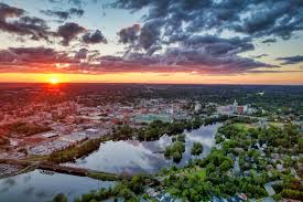 Aerial view of the City of Peterborough