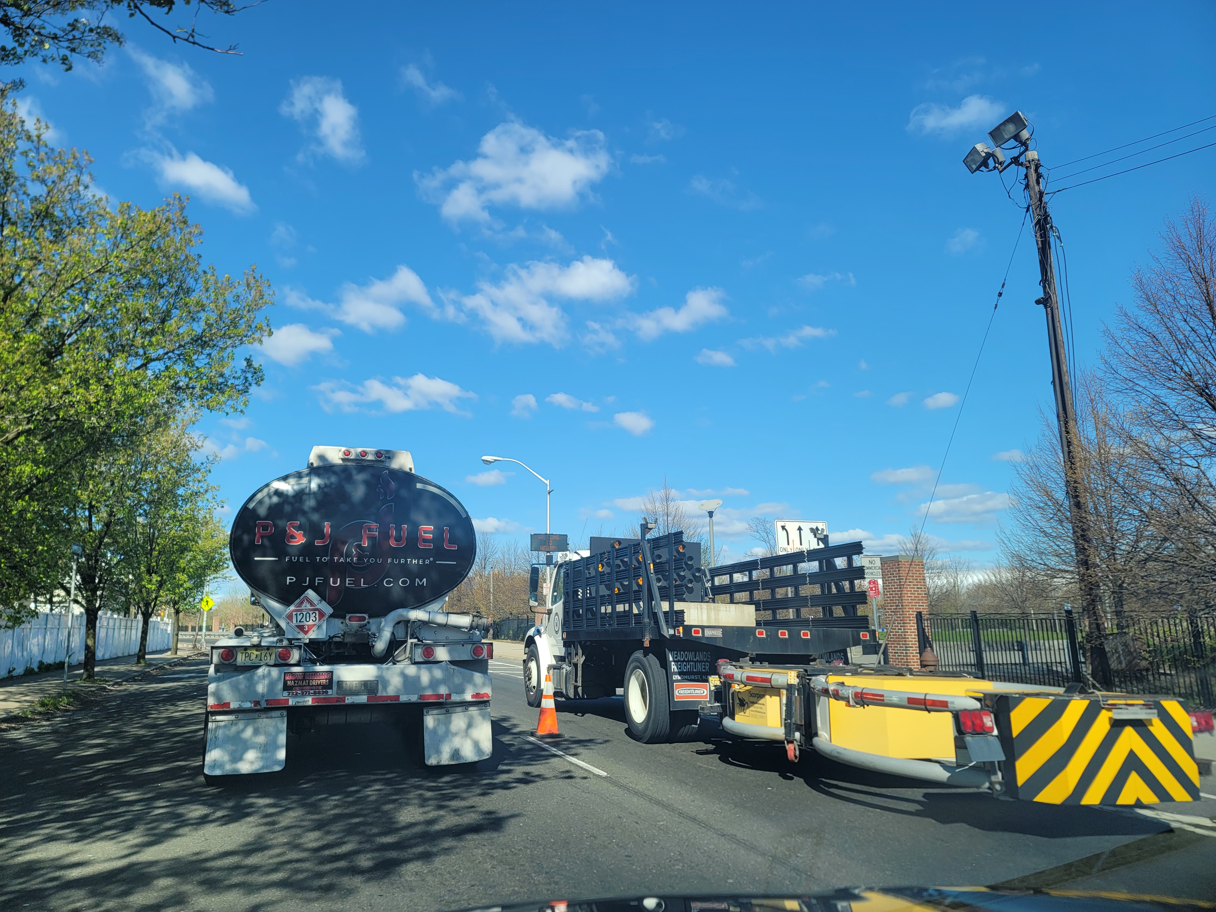 Trucks entering the overburdened Ironbound neighborhood of Newark