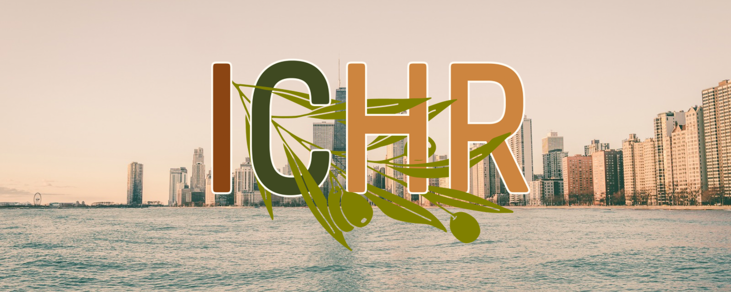 ICHR Logo over Chicago Skyline