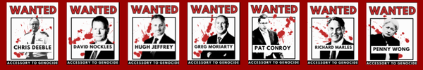 Wanted for accessory to genocide