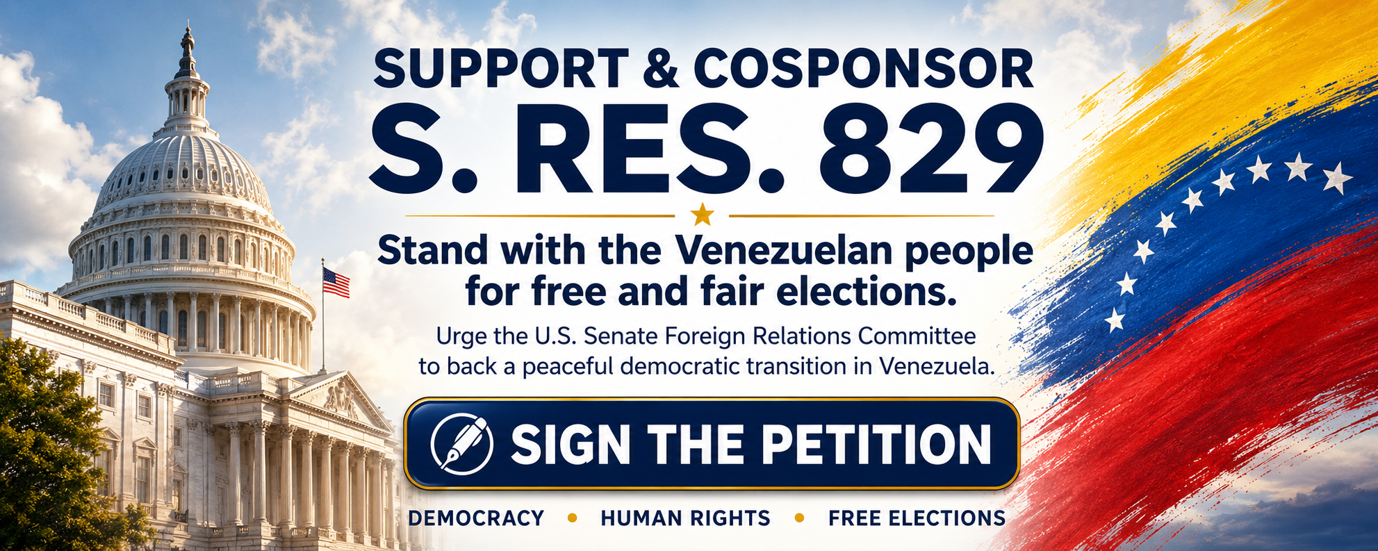 Please Support and Cosponsor S. Res. 829 on Venezuela