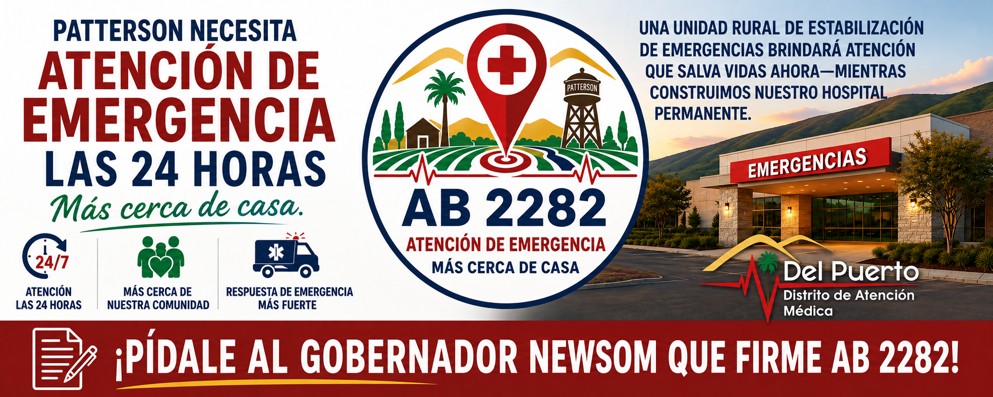 Sign with hills and heartbeat encouraging to send letters to Gov. Newsom to sign AB 2282
