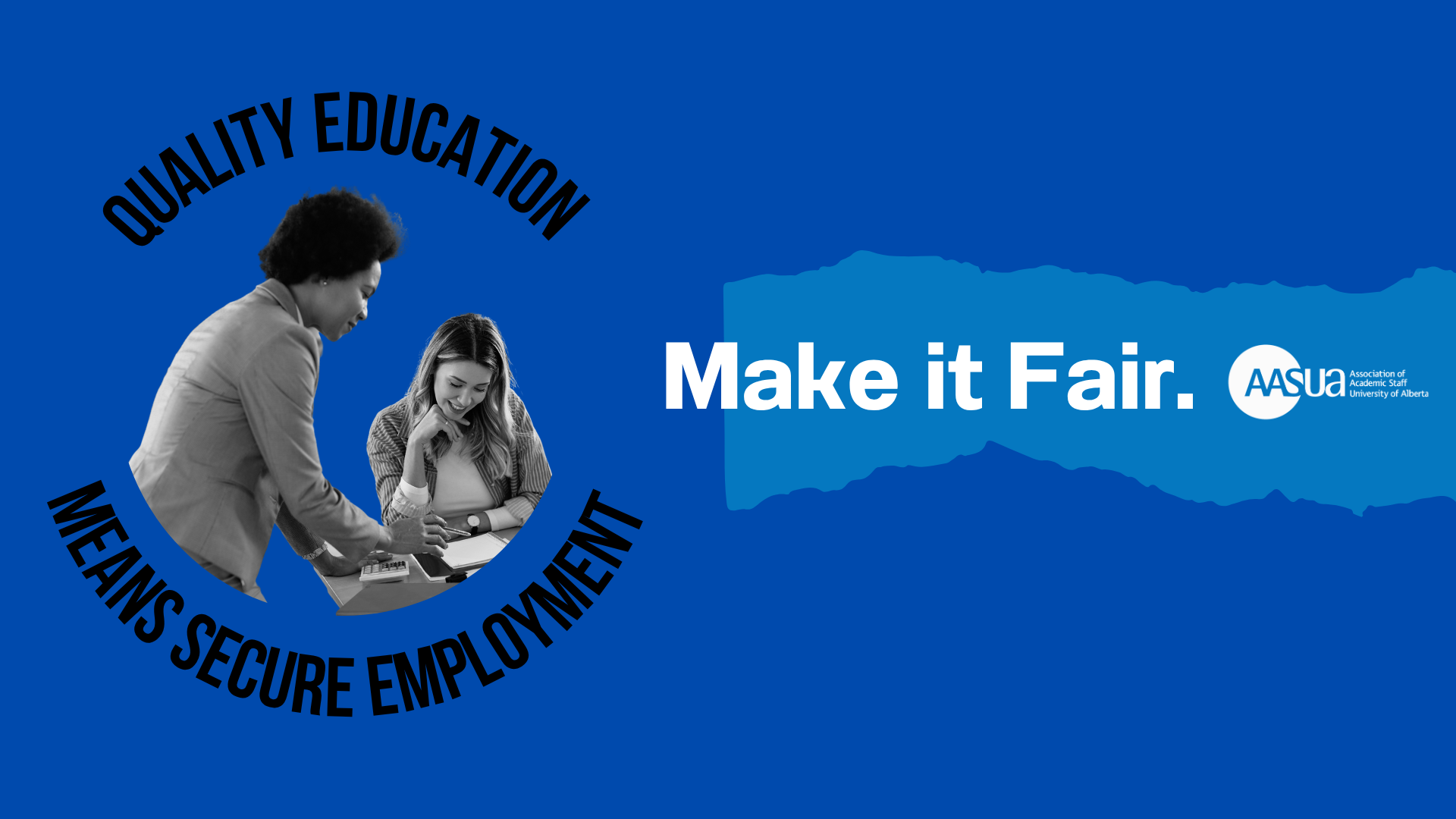 Graphic that reads quality education means secure employment