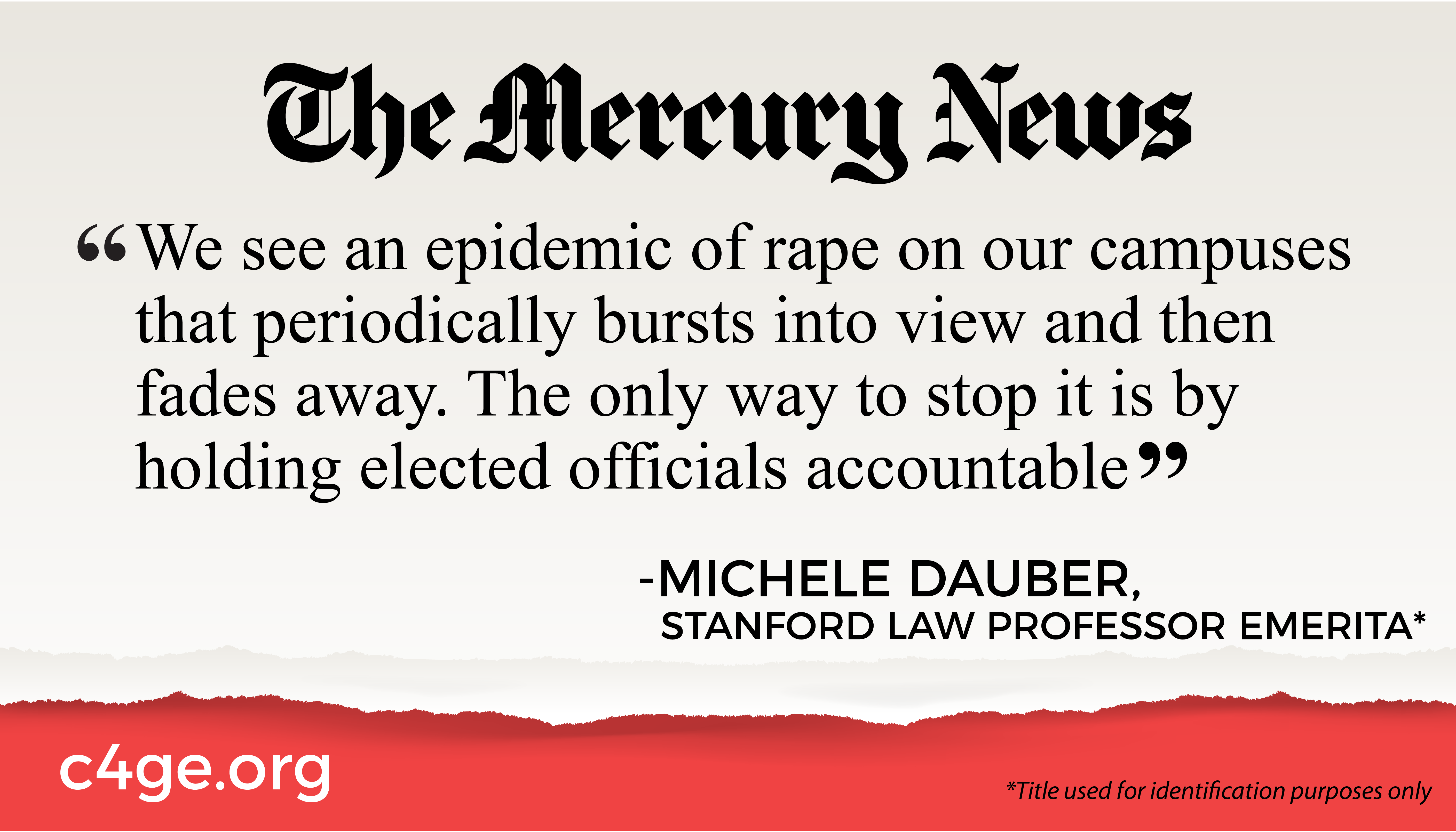 We see an epidemic of rape on our campuses that periodically bursts into view and then fades away. The only way to stop it is by holding elected officials accountable
