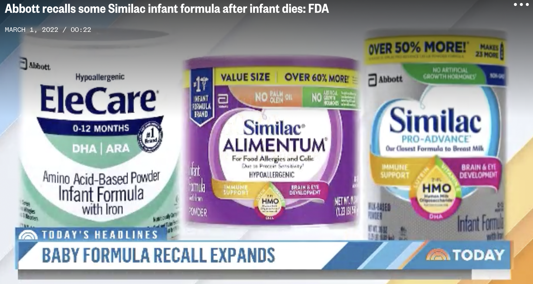 Abbott infant formula recall
