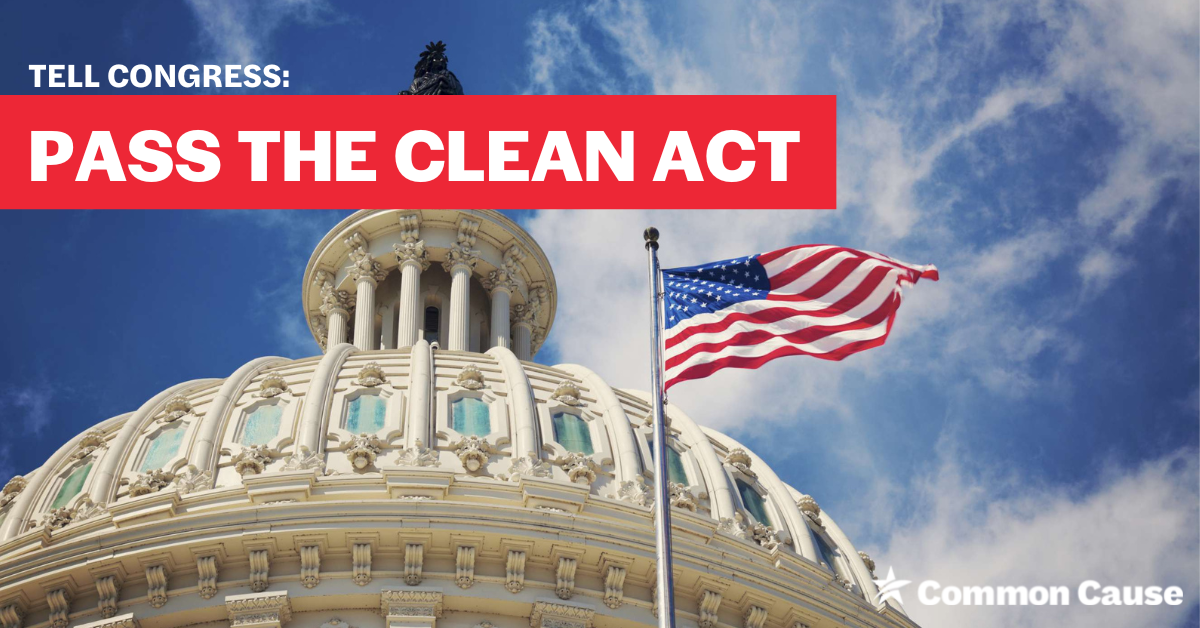 Picture of US Capitol saying Tell Congress Pass the CLEAN Act