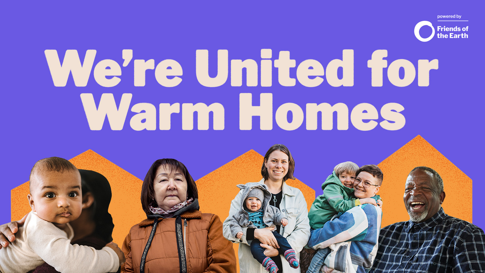 People demanding warm homes for their community to the backdrop of the Houses of Parliament