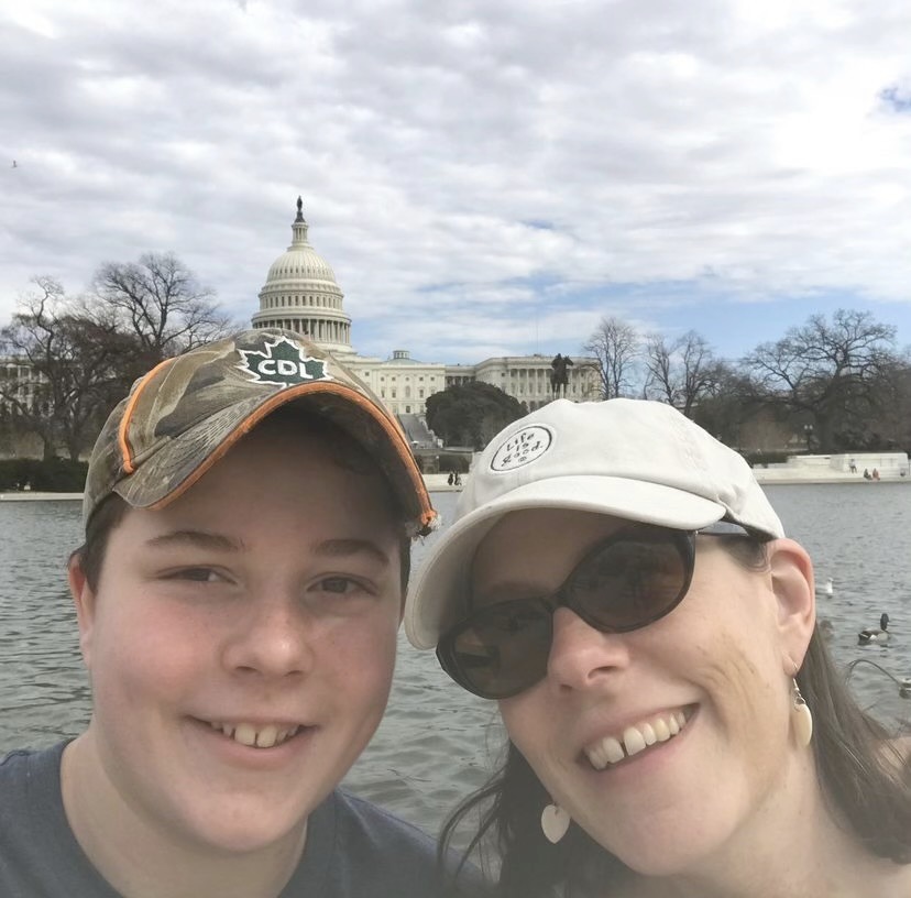 Mary and her son Riley.