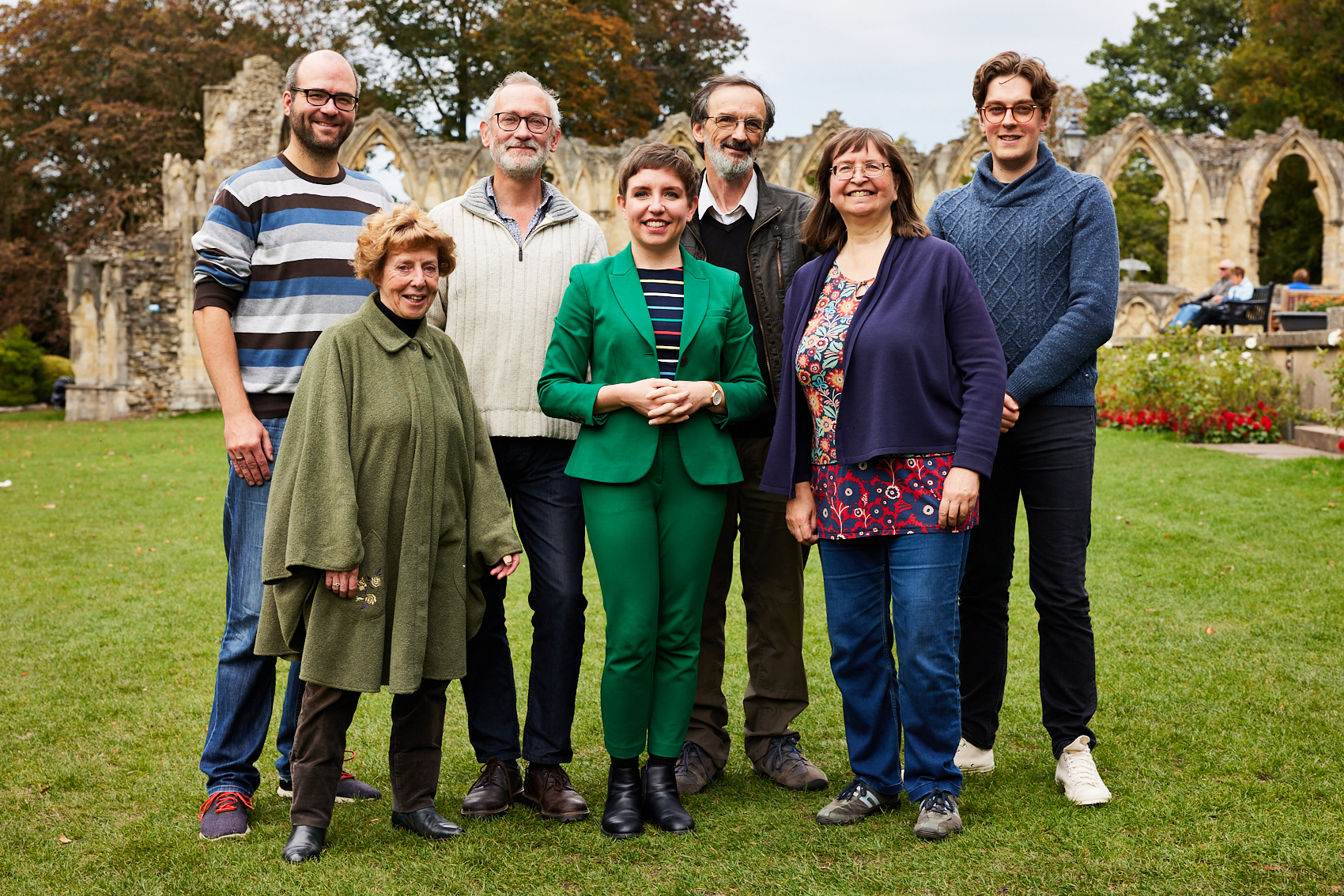 York Greens, and Green Party Co-Leader Carla Denyer in Museum Gardens