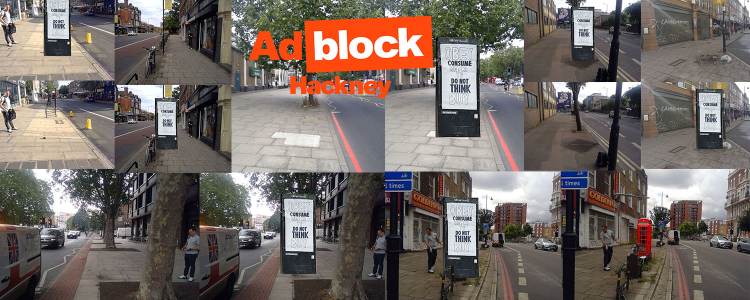Graphic showing several pavements with and without digital adboards on them