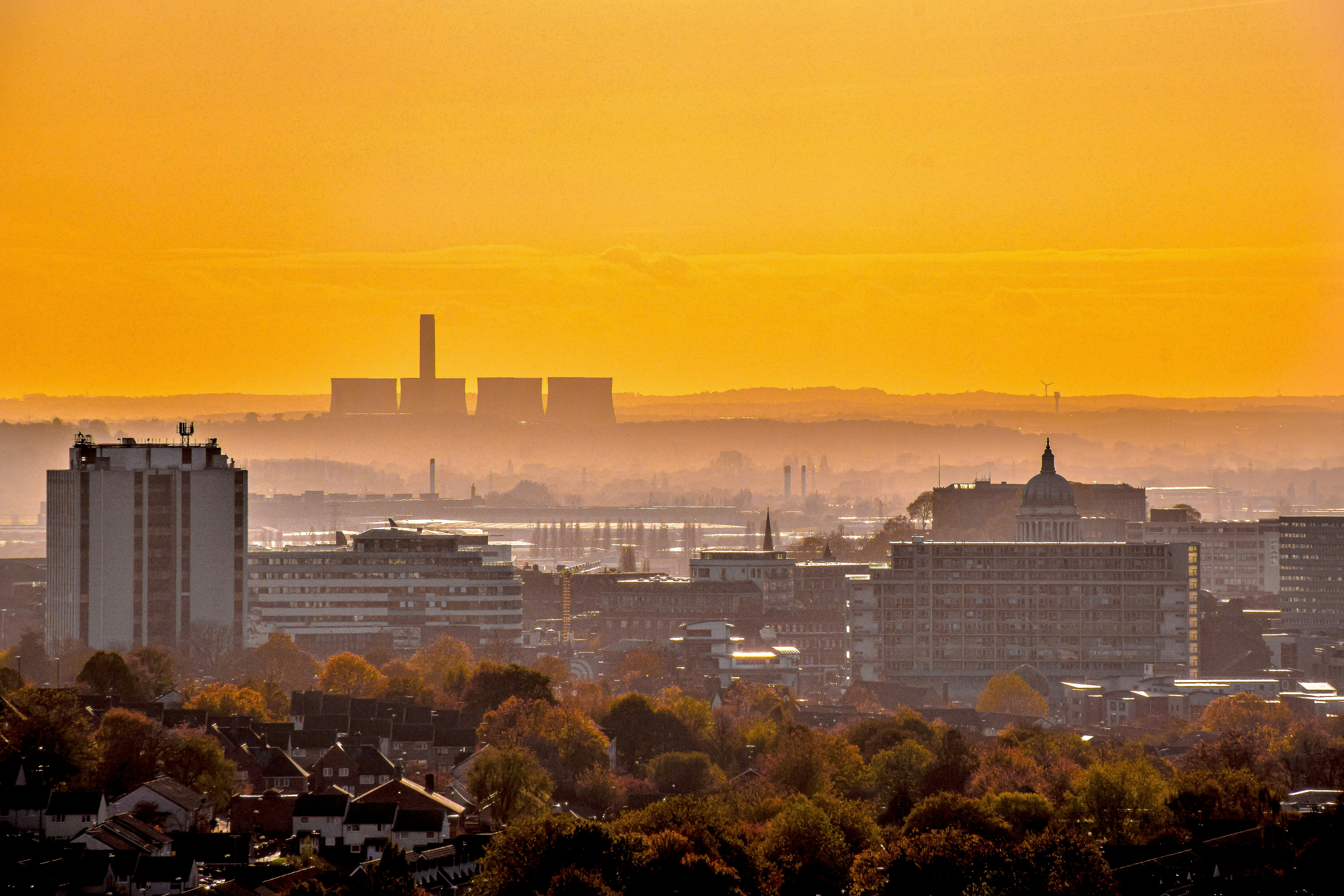 Photo showing a panoramic view of Nottingham