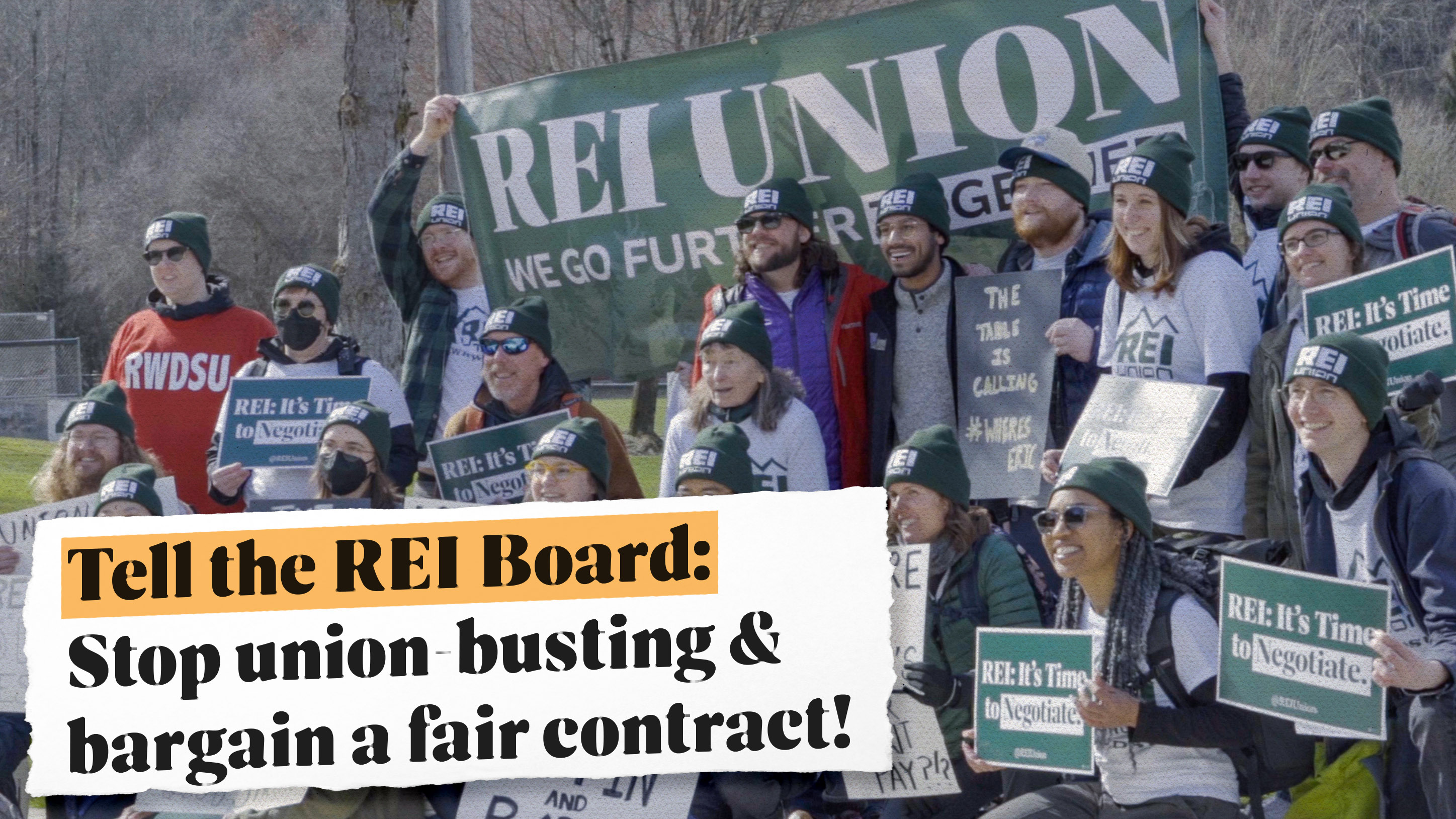 Tell the REI Board: Stop union busting & bargain a fair contract Image