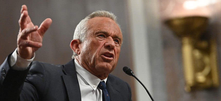 Robert F. Kennedy Jr. speaks at a hearing