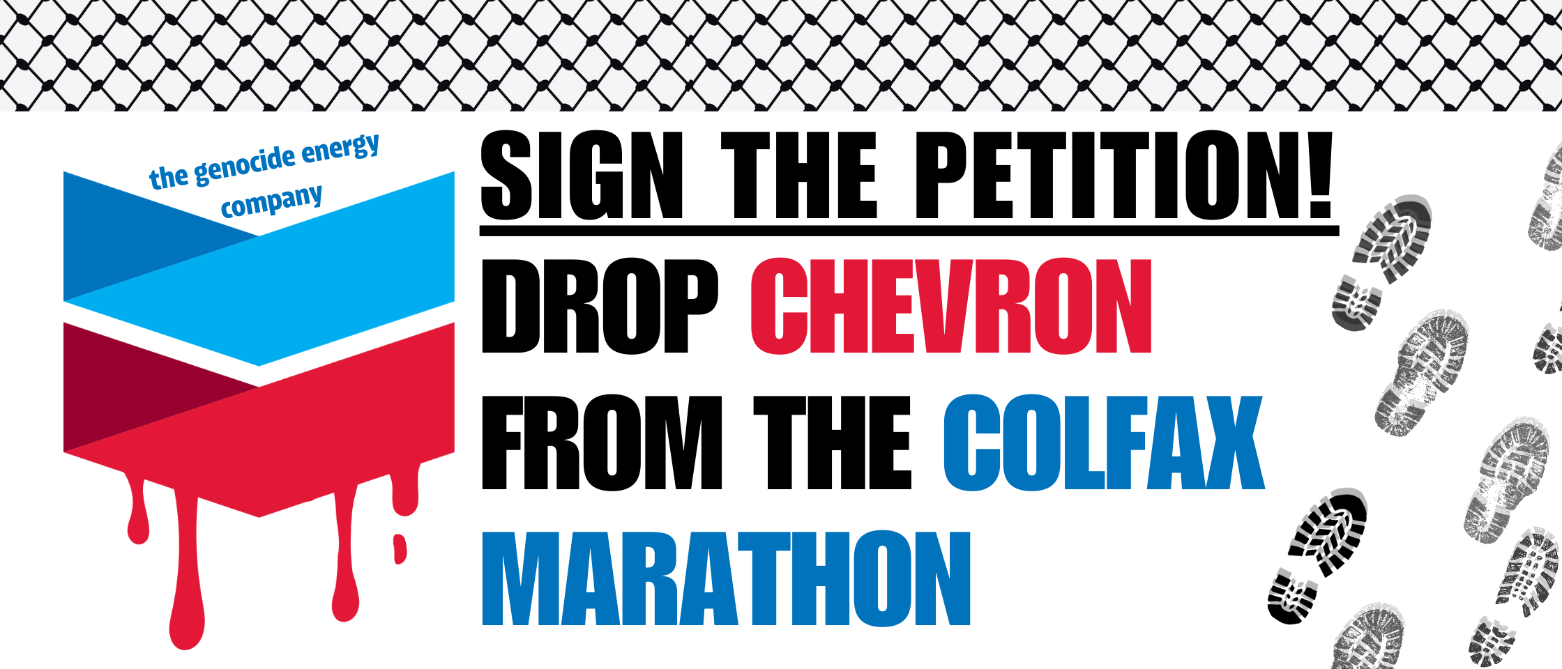 Sign the petition! Drop Chevron from the Colfax Marathon [the genocide energy company]