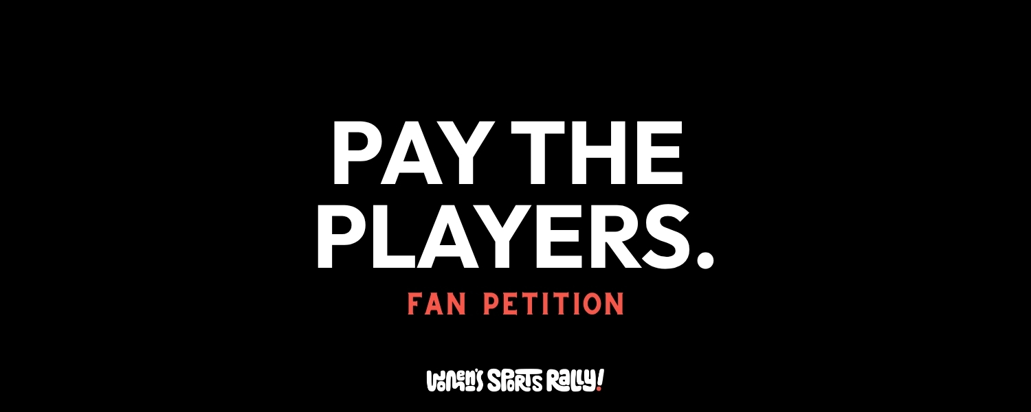 black rectangle with the phrase Pay the Players in white text