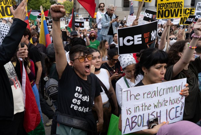 Protestors Rally Against ICE and Racist Deportations