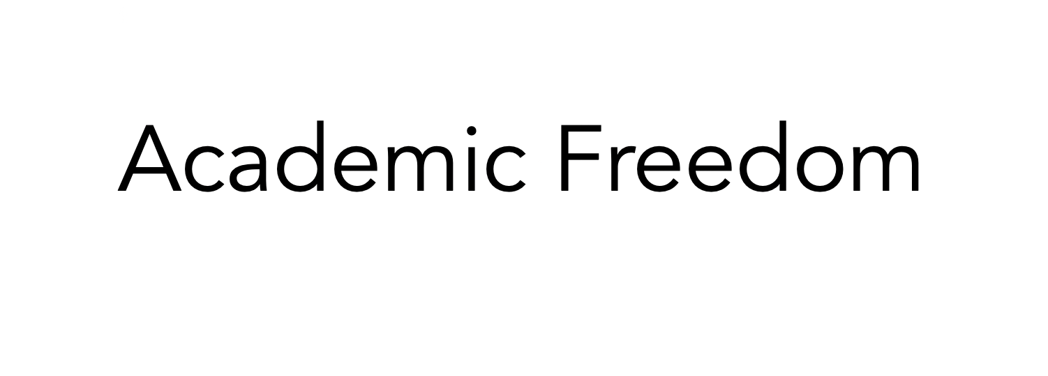 The words "Academic Freedom" in black text on a white background
