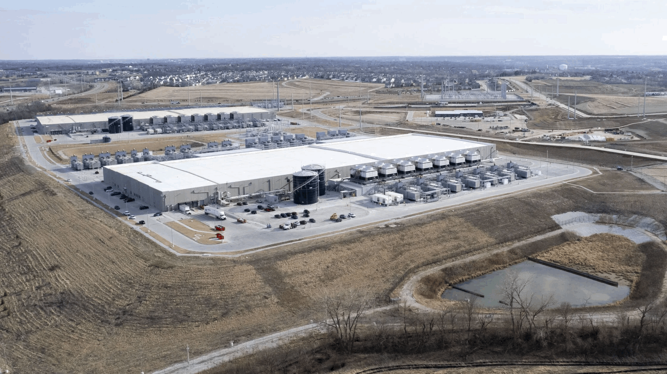 Construction at a Google data center near Blair High Road and State Street in northwest Omaha on March 10. 