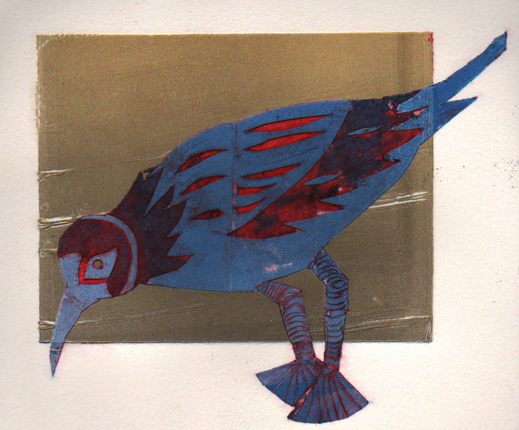 Image of bird printed using tetrapak