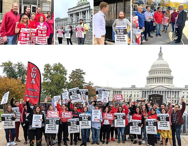 Pittsburgh Post-Gazette Strikers in PA and DC