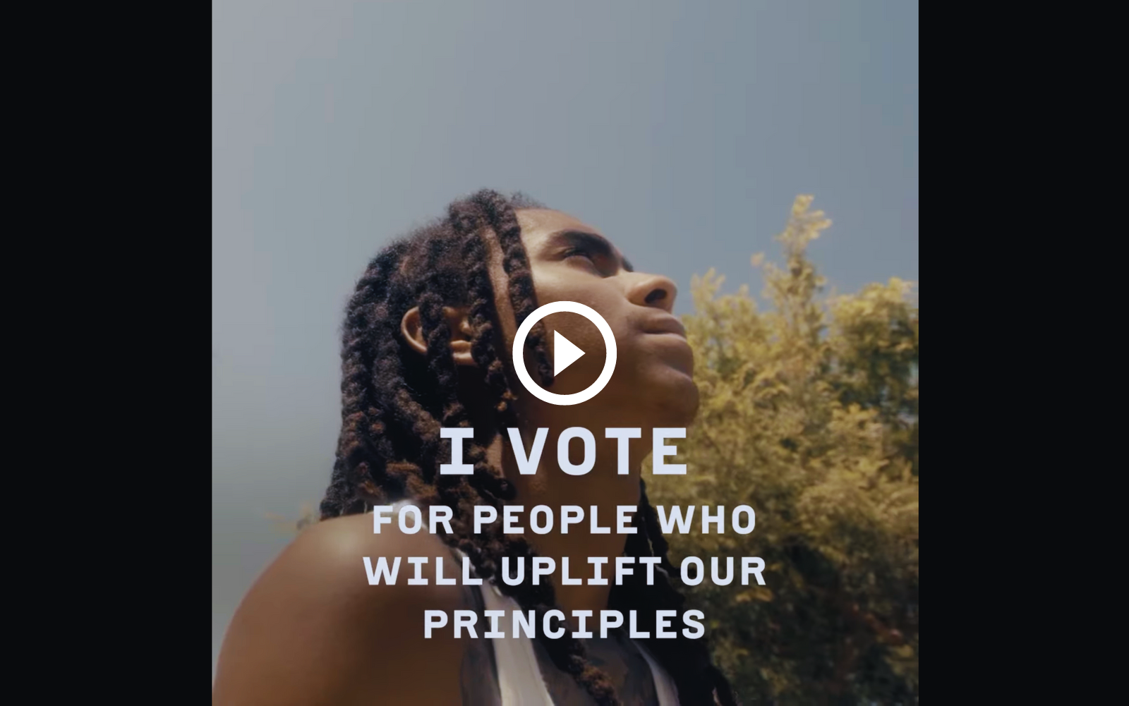 I vote for people who will uplift our principles