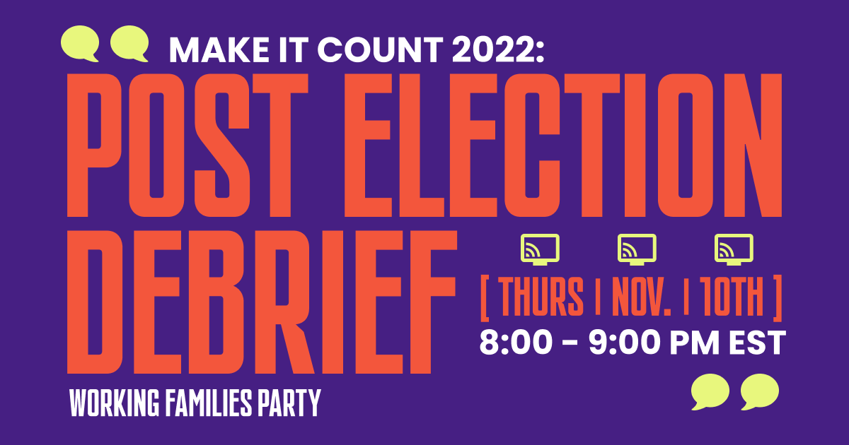 Join us for a post-election debrief call tomorrow night, Thursday November 10th, at 8pm ET/5pm PT