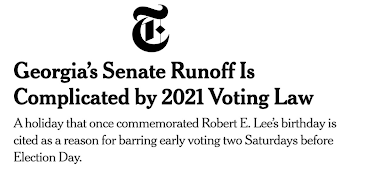 Georgia's Senate Runoff Is Complicated by 2021 Voting Law.