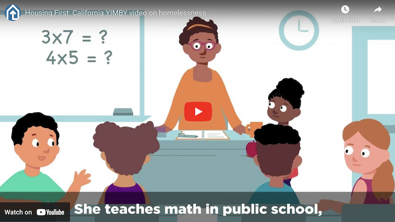 Video still image. She teaches math in public school.