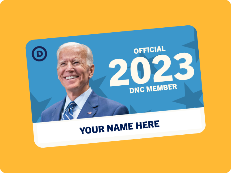 2023 Official DNC Membership Card