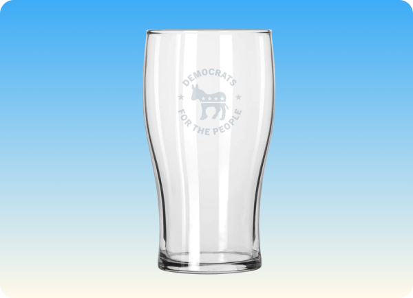 Image of the Pub Glass from the Official Democratic Store