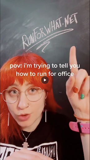 IG ad screenshot: pov: I'm trying to tell you how to run for office