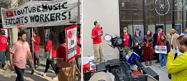 Google Workers Rally in Support of YouTube Strikers