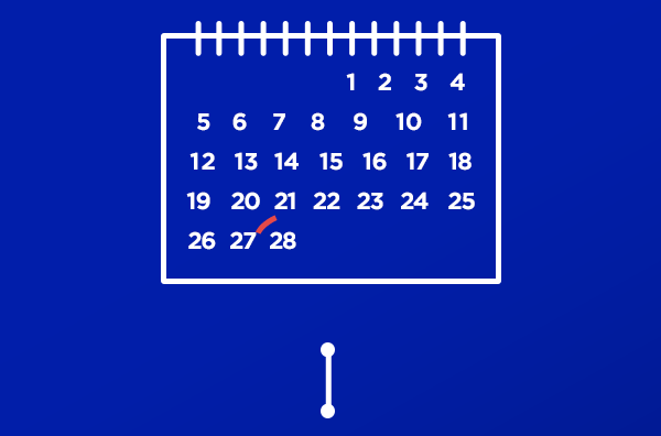 Calendar with January 31st circled