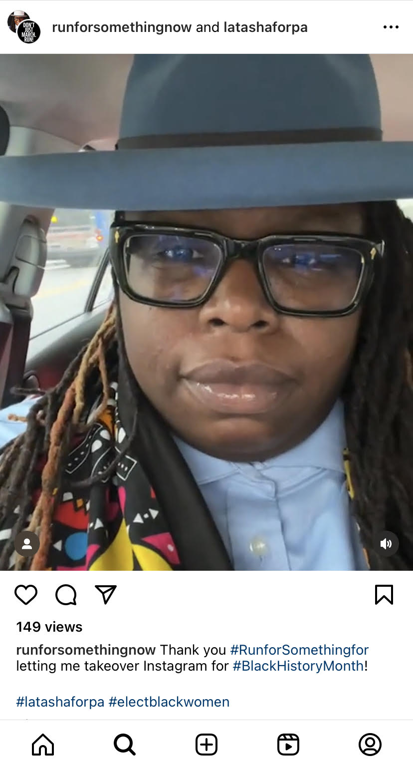 PA state Rep La'Tasha D. Mayes taking over the RFS 'gram