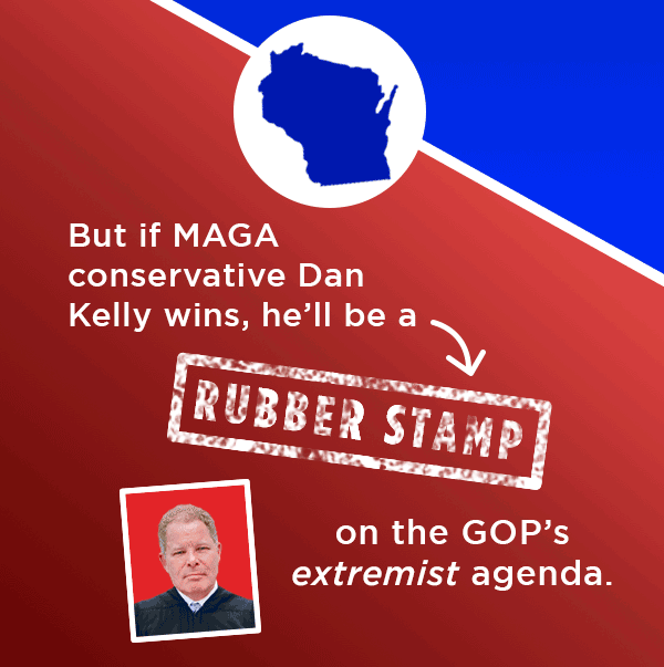✖ He'll be a rubber stamp on the GOP's extremist agenda