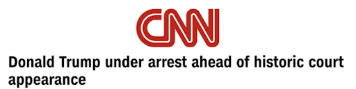 Trump indicted headline from CNN