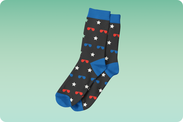 Image of aviator socks from the Official Democratic Store