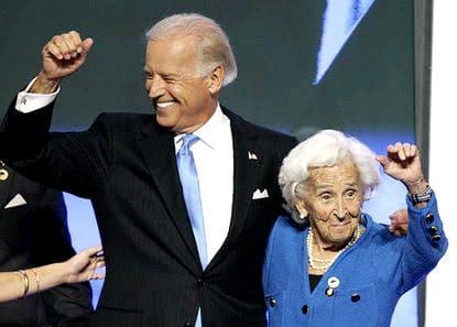 Image of President Biden with his mother, Catherine Eugenia Finnegan Biden