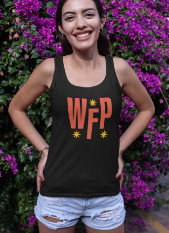 Supporter in a WFP tank top