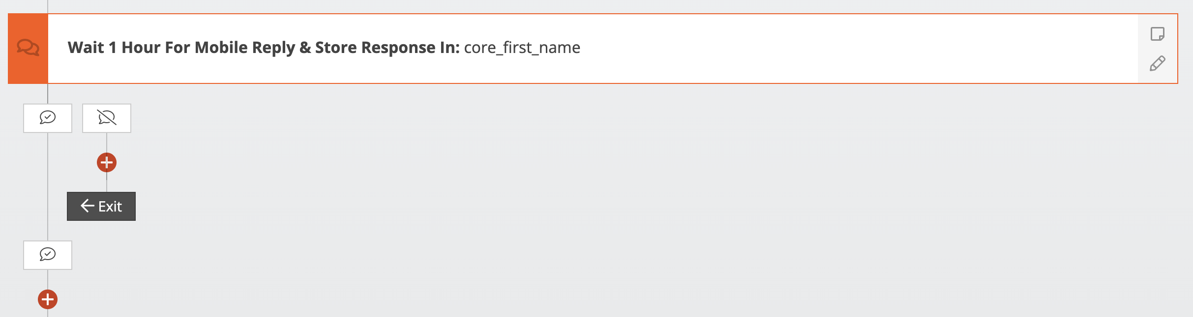 Screenshot of collect and store for mobile messaging ladders.