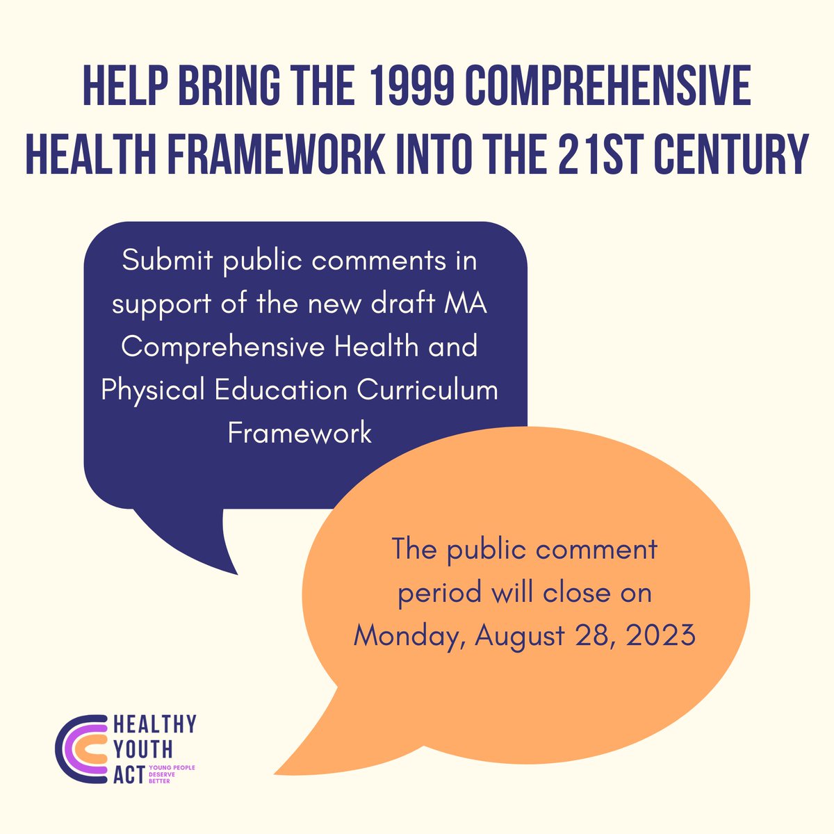 Submit public comments in support of the new draft MA Comprehensive Health and Physical Education Curriculum Framework