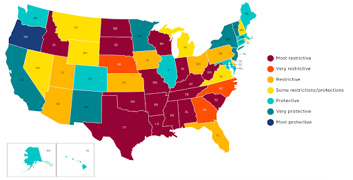 Abortion Access and Protection Map