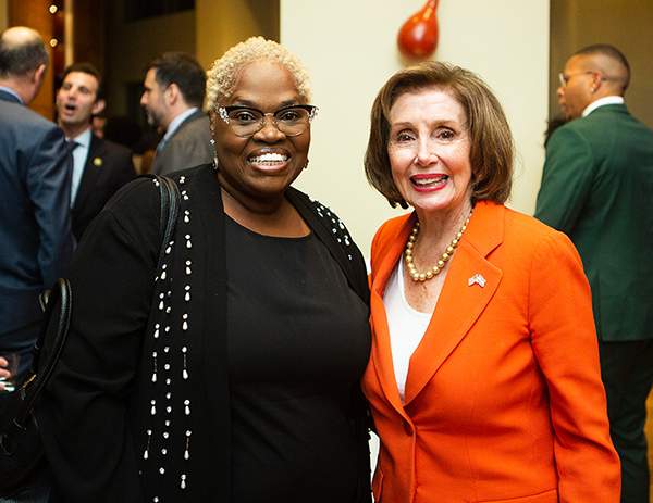 Ameenah Salaam with Nancy Pelosi at End Citizens United Event