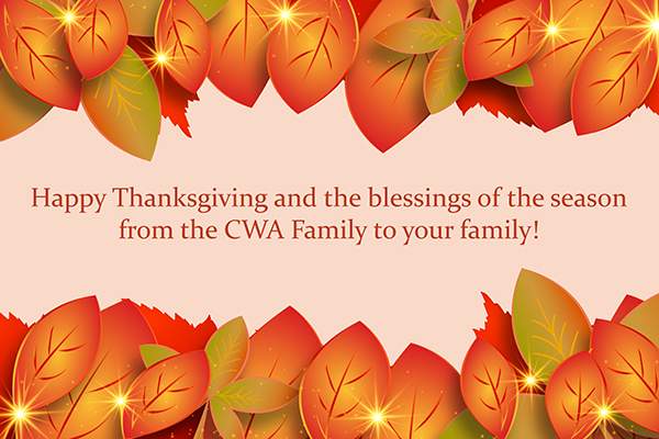 Happy Thanksgiving from CWA