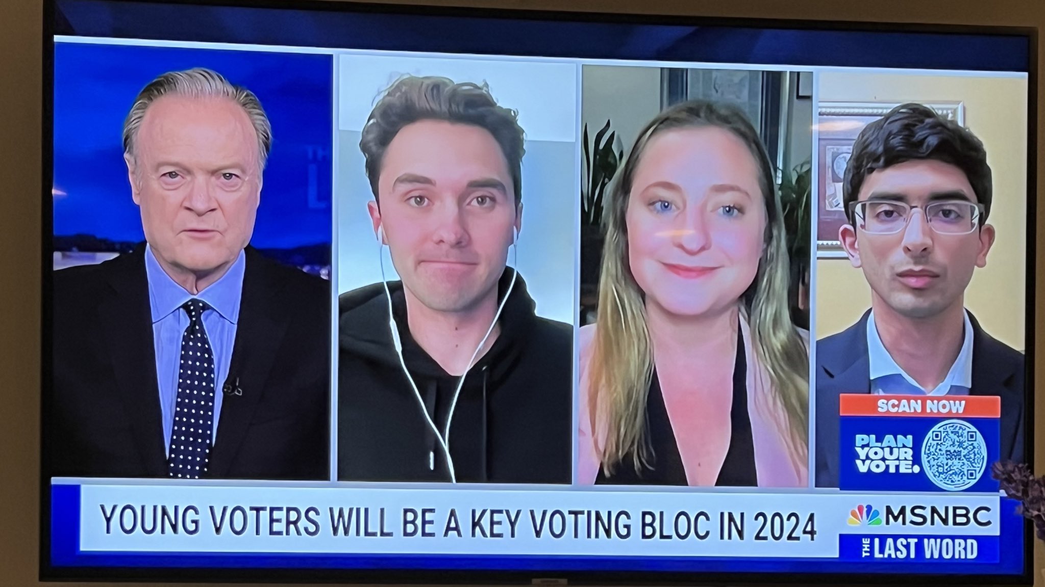 David Hogg appearing on MSNBC with Christine and Ashwin 