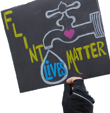 Sign reading Flint Lives Matter