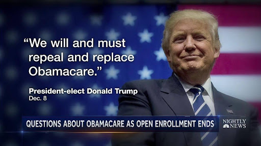 Trump advocating for the repeal of Obamacare