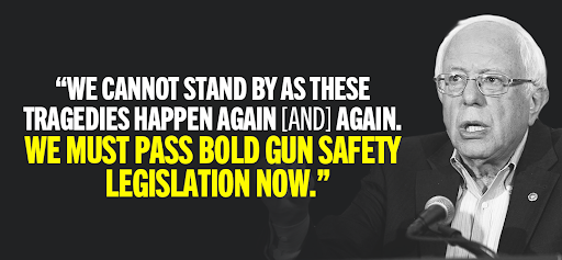 Bernie Sanders: “We cannot stand by as these tragedies happen again [and] again. We must pass bold gun safety legislation NOW.”