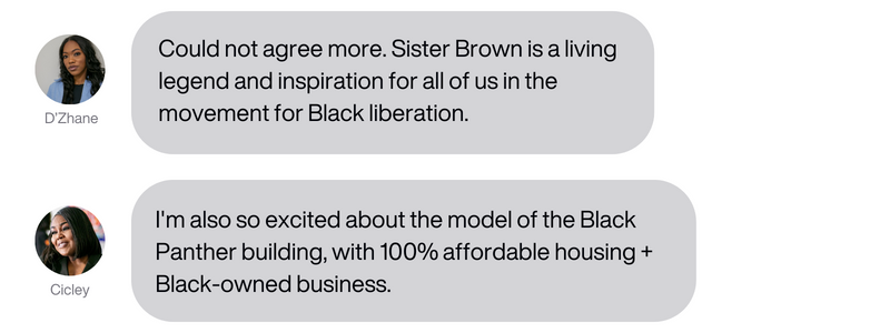 BLM board text conversation screenshot