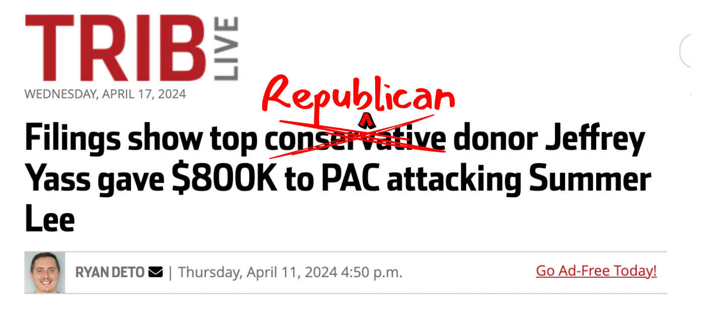 Filings show top conservative/Republican donor Jeffrey Yass gave $800K to PAC attacking Summer Lee